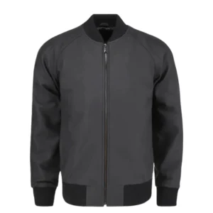 Midnight Leather Bomber Jacket