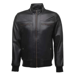 Cognac Luxe Matte Leather Jacket